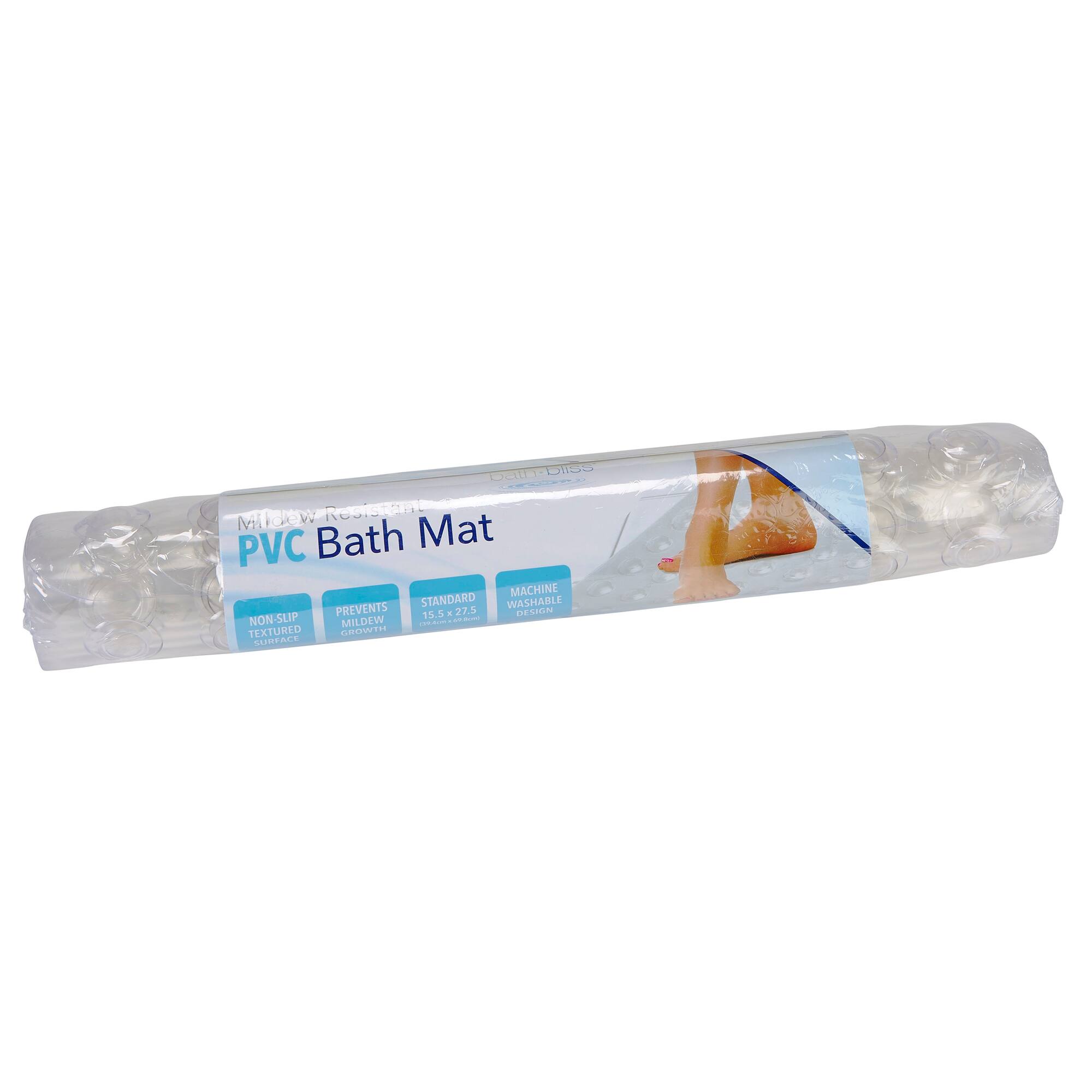 Bath Bliss Clear Sanitized Non-Slip Bath Mat